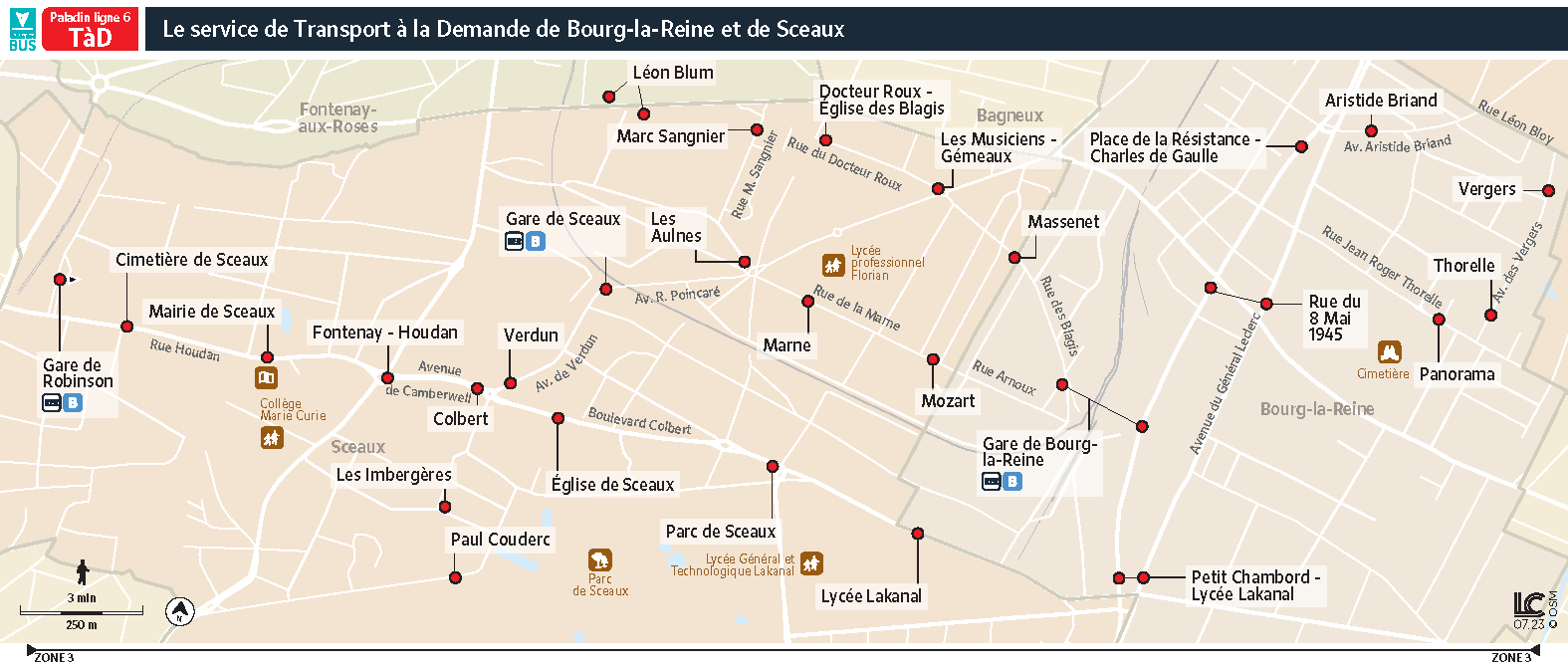 Plan de la ligne TAD6